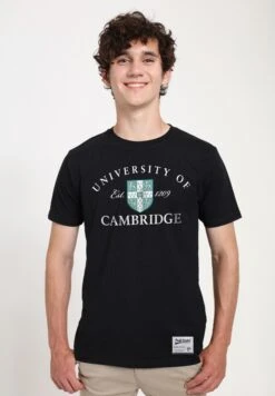 Henry Tiger Park Fields University Of Cambridge Est 1209T-Shirt Con StampaBlack Uomo T-shirt E Polo H3A22O5W3-Q11
