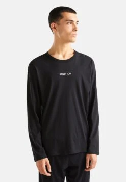 With Print OMaglietta A Manica LungaBlack Uomo T-shirt E Polo 4BE22O08E-Q11